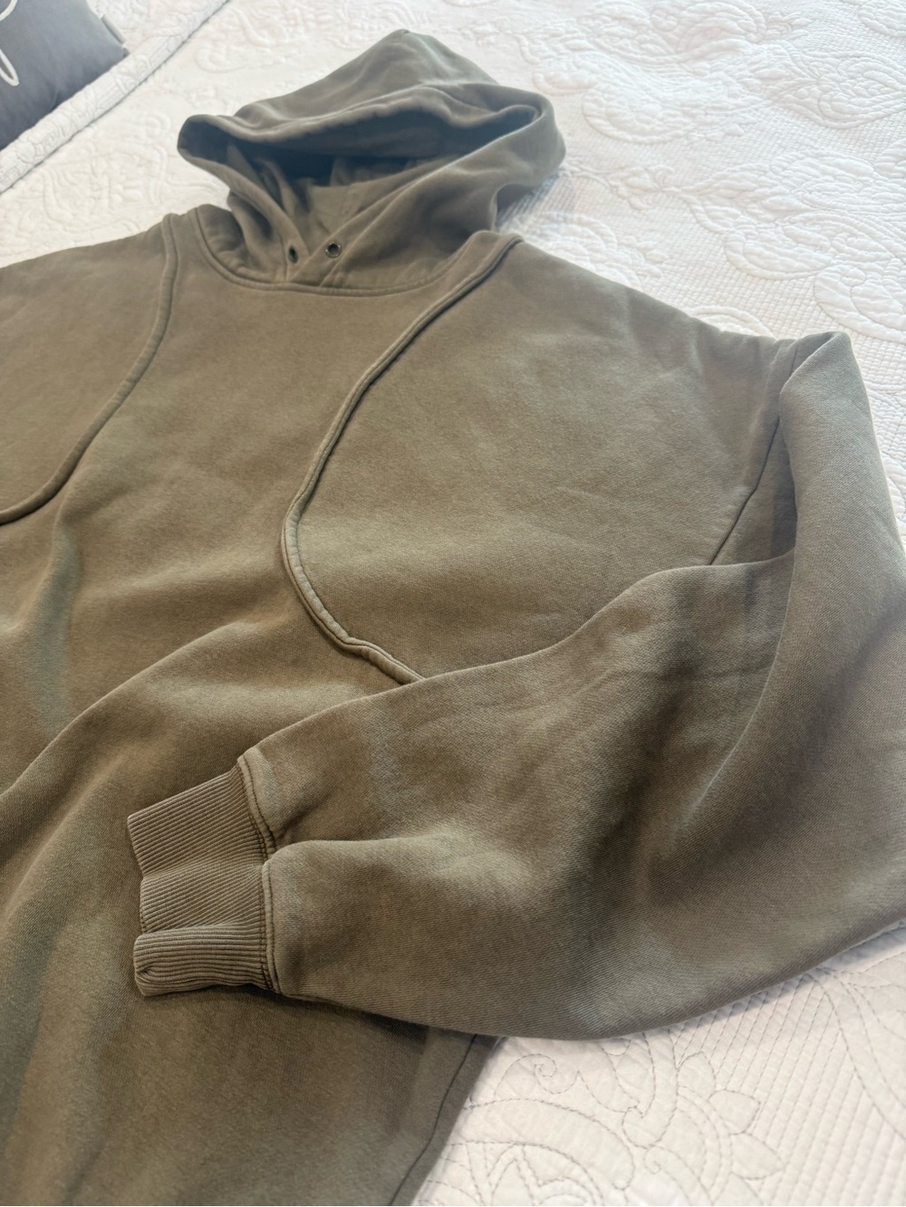 OAK Olive Hoodie with Panel Stitching